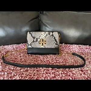 Brand New Tory Burch Snakeskin Small Handbag/Clutch